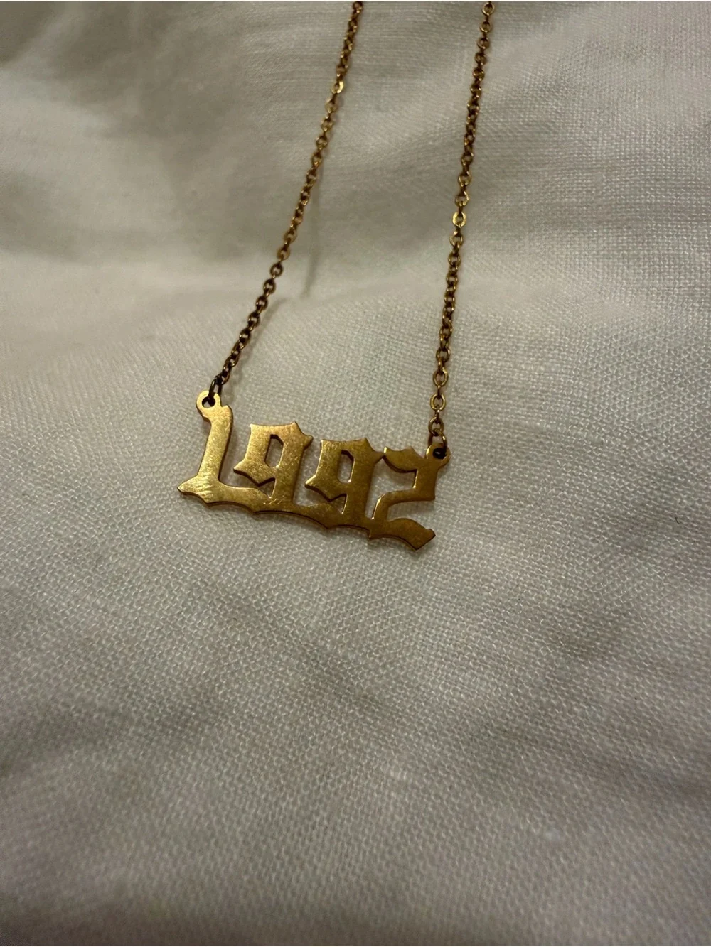 Gold Birth Year Necklace